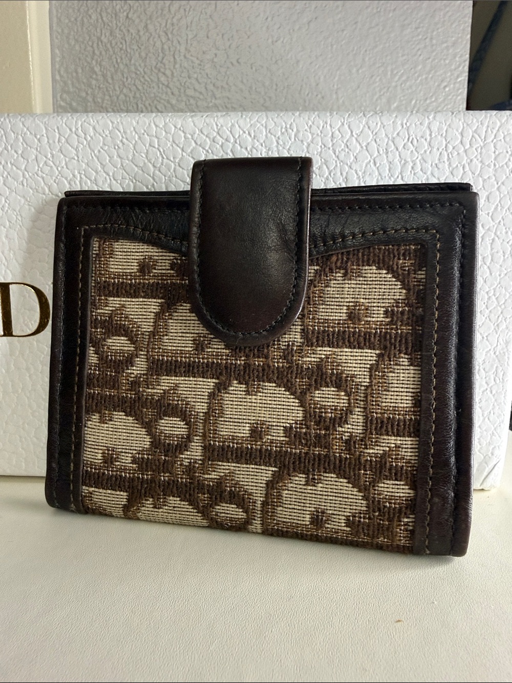 Dior Vintage Trotter Bi-Fold Wallet - Rare Find in Excellent Vintage Condition!